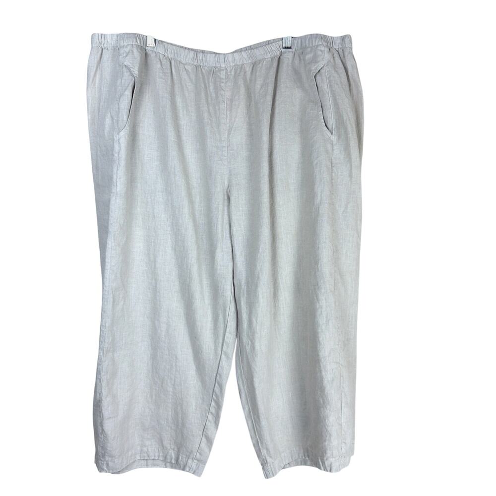 NWT Kleen Desert Khaki Lantern Pants 100% Linen #0818 Size 1X